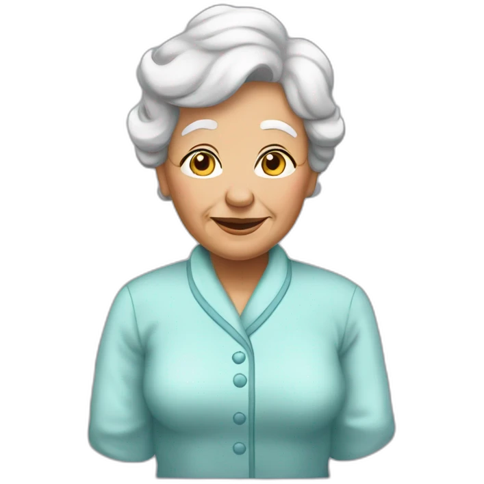Ma grand mère en pyjama emoji