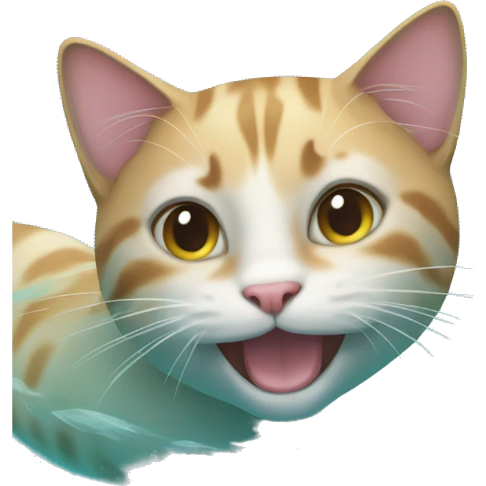 cat swiming emoji