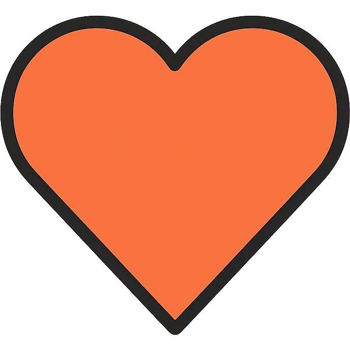 upside down heart color outlined icon emoji