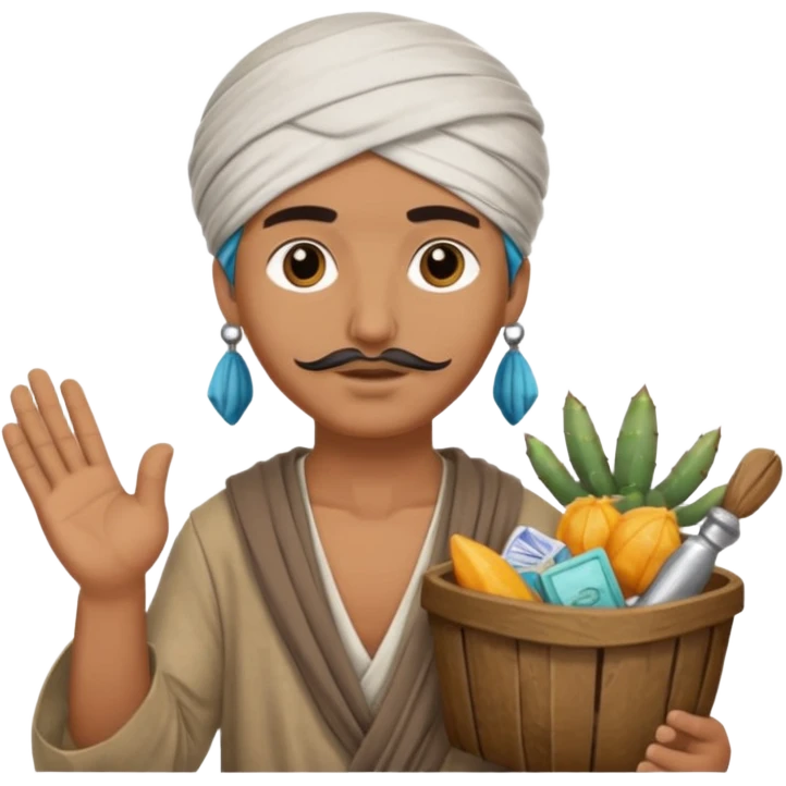 Desert Trader, with trading items emoji