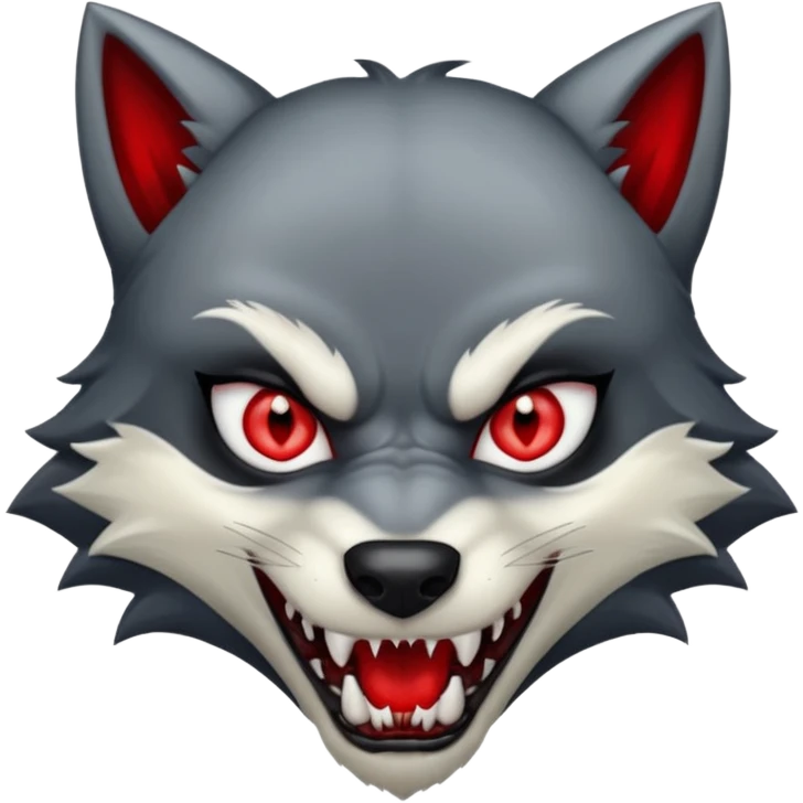 A high bread of vampire and wolf  emoji
