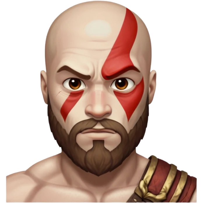 Kratos skin whiter. Without beard and red stripe emoji