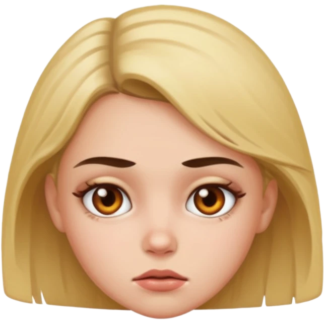 girl giving a dirty look  emoji