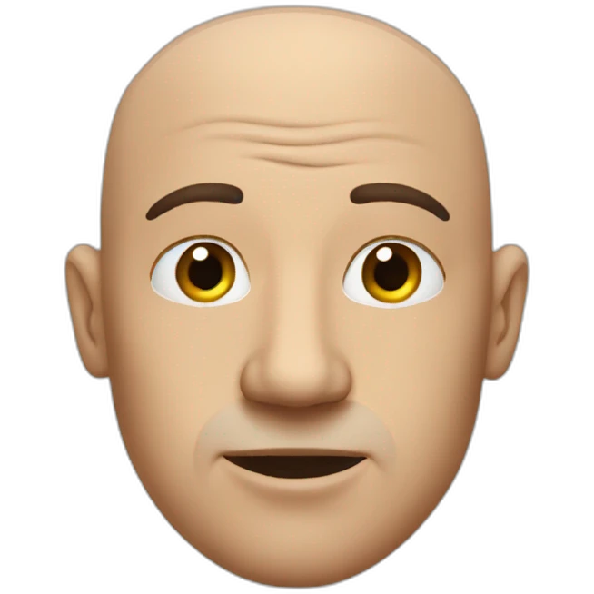 Bald man with big nose emoji