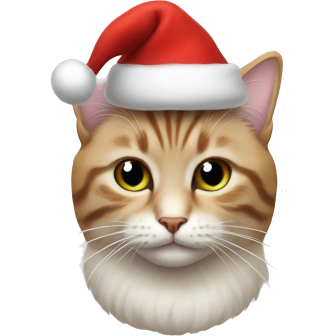 Cat with Chritmas hat emoji