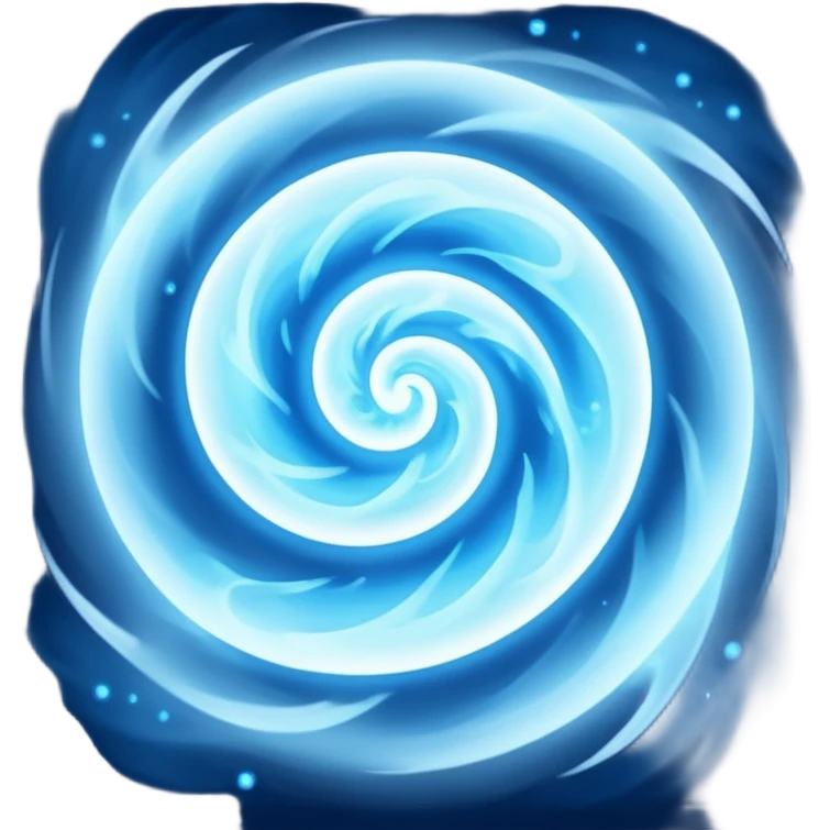 magical object blue magic mist swirl around with ancient symbol emoji