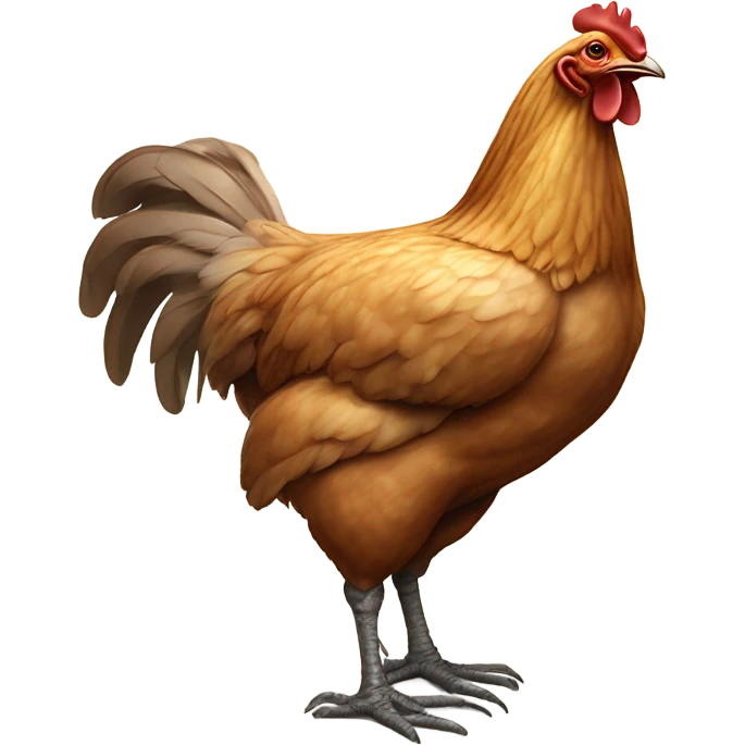 Chicken with feet emoji