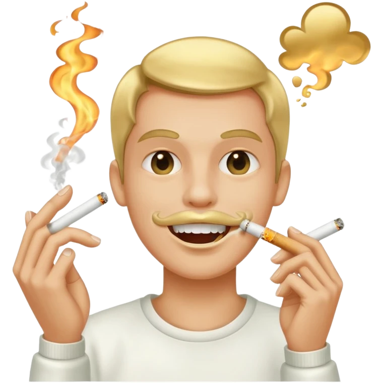 gold tooth with cig emoji