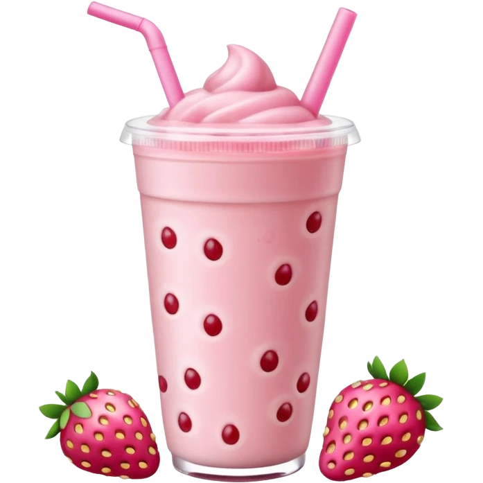 strawberry boba milk tea emoji