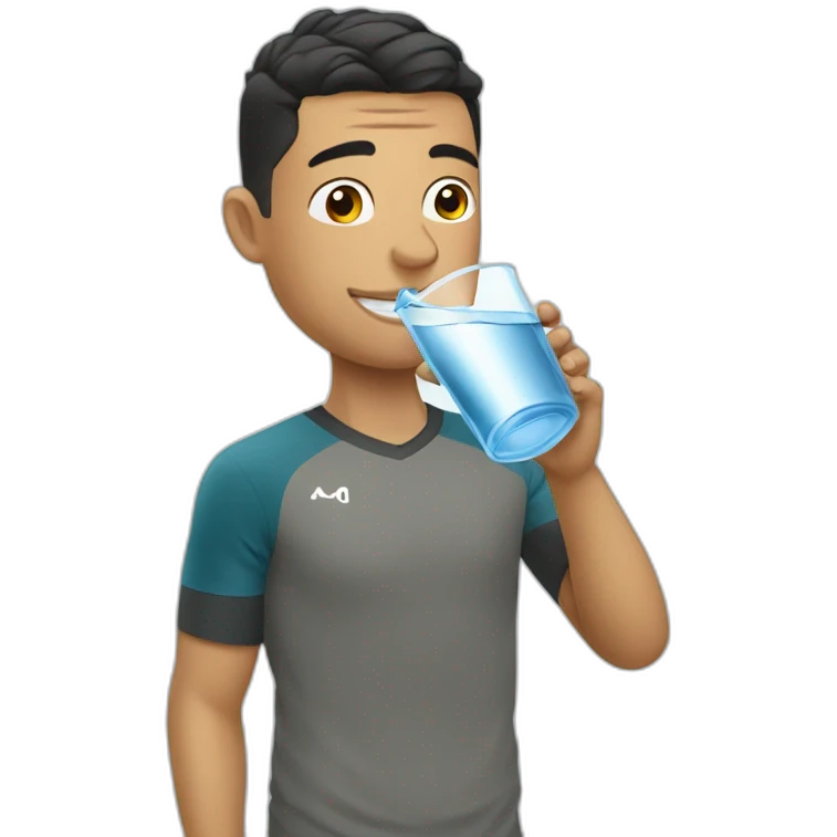 Ronaldo drinking water emoji