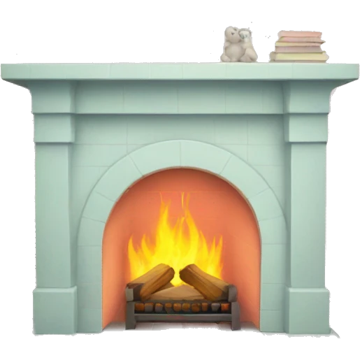 a pastel fireplace emoji