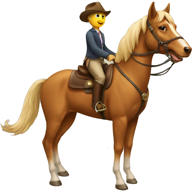 dog riding a horse emoji