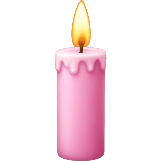 Light pink candle emoji