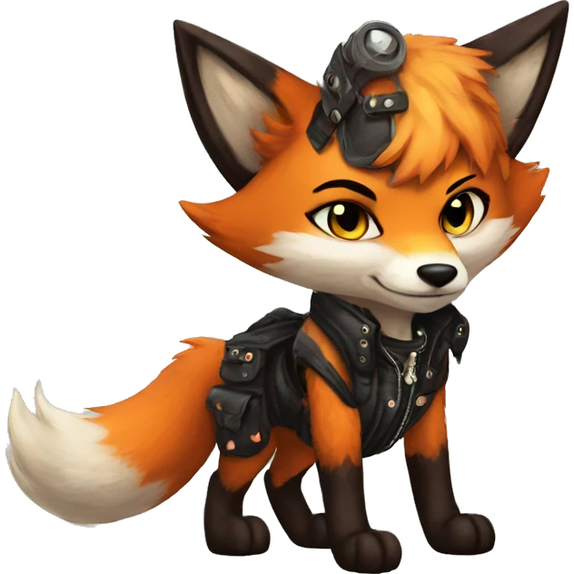 Anthro Punk Fox Full body emoji