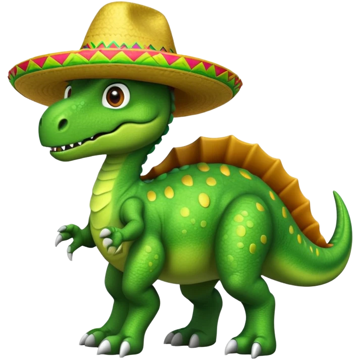 dinosaur wearing sombrero  emoji