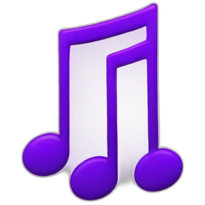 Purple music note emoji