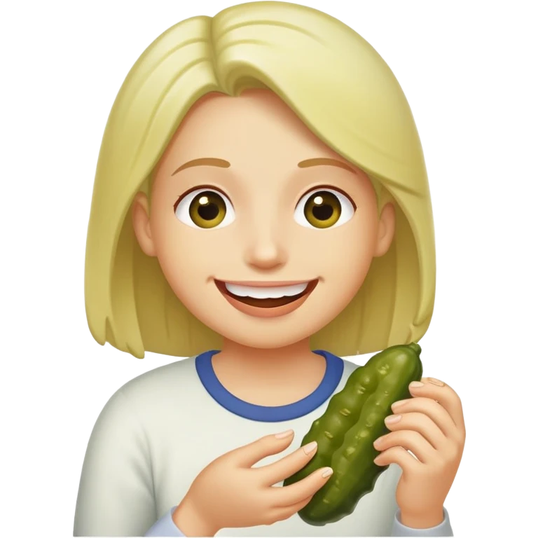 Eating pickles emoji