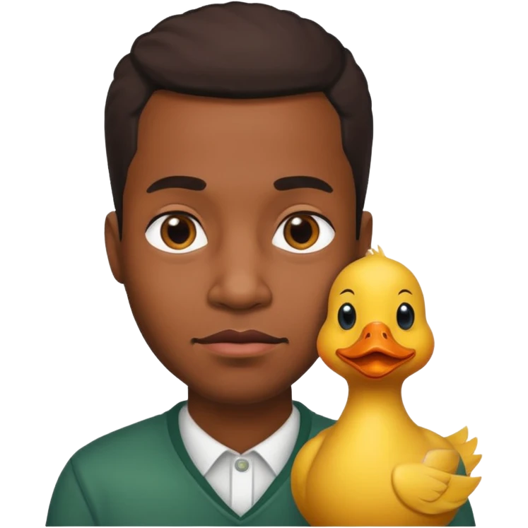 Утка негр emoji