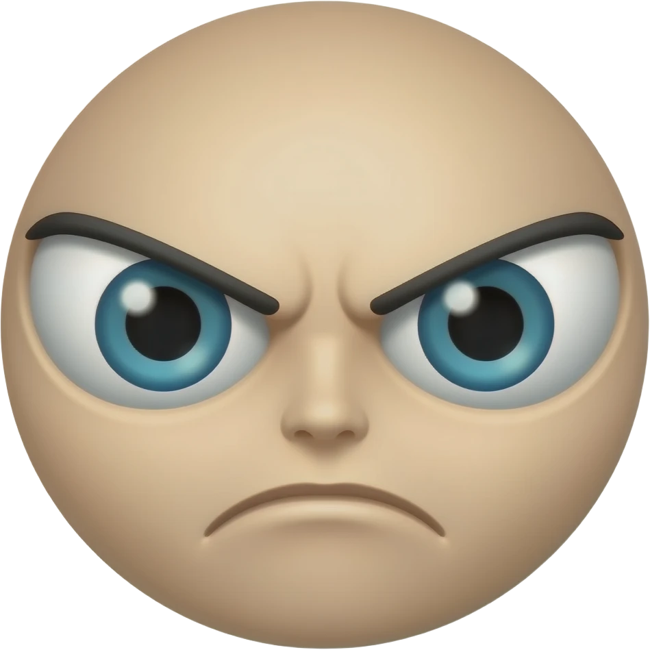 evil, angry eyes emoji