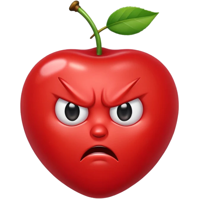 Angry cherry emoji