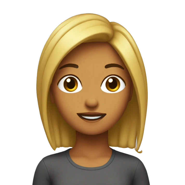 Chica con pelo castaño  emoji