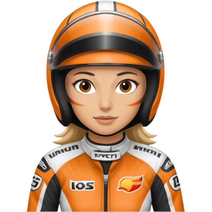 female motorcycle racer emoji