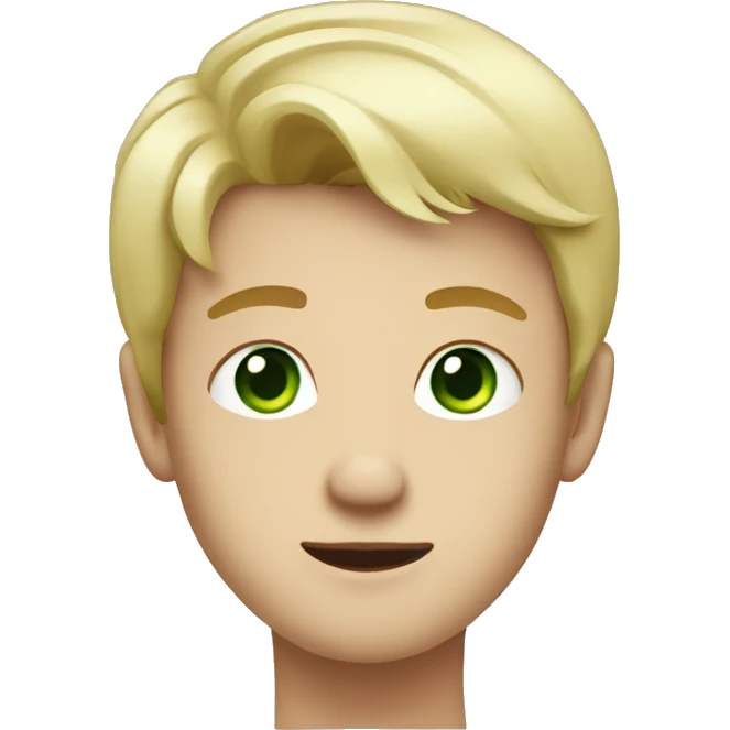 young men, whithe with green eyes and blondie hair emoji