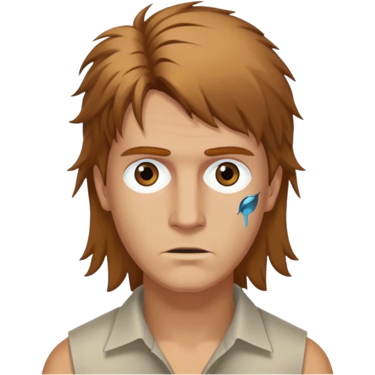 Jean Kirschstein from Attack on Titan Light brown hair, dead fish eyes, mullet hair emoji