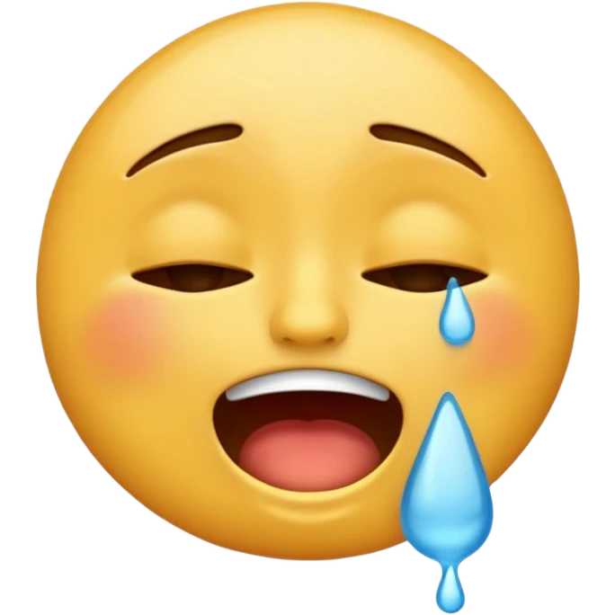 a crying emoji smiling while sneezing  emoji
