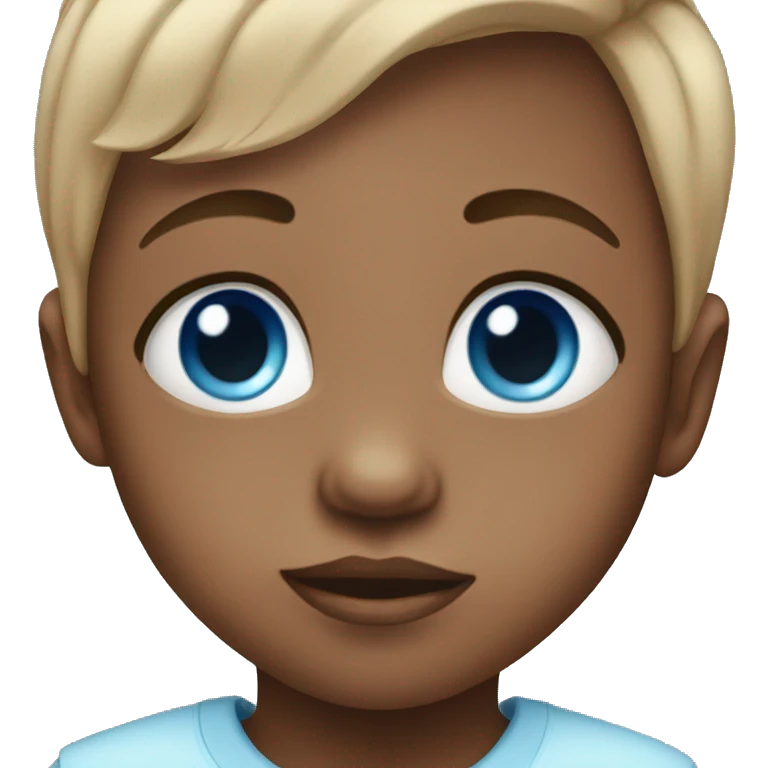 a black baby with blue eyes  emoji