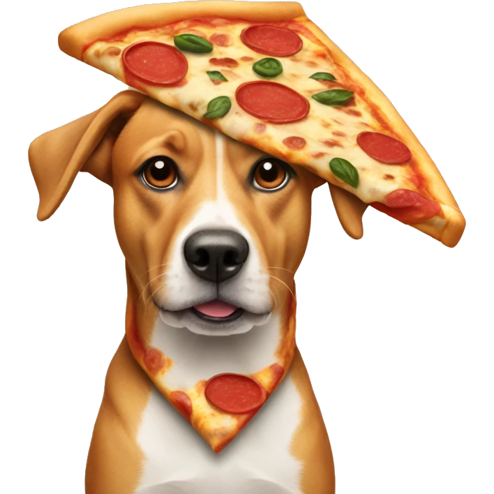dog wearing a pizza costume  emoji