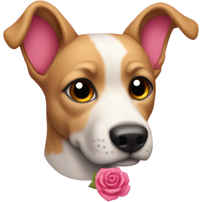 Perrito con moño rosa emoji