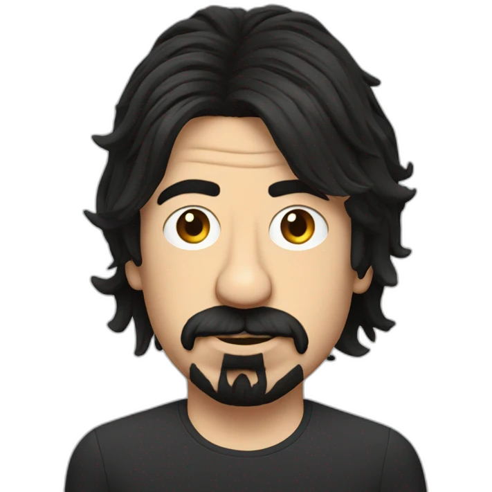 Spanish Dave grohl with junkie hair emoji