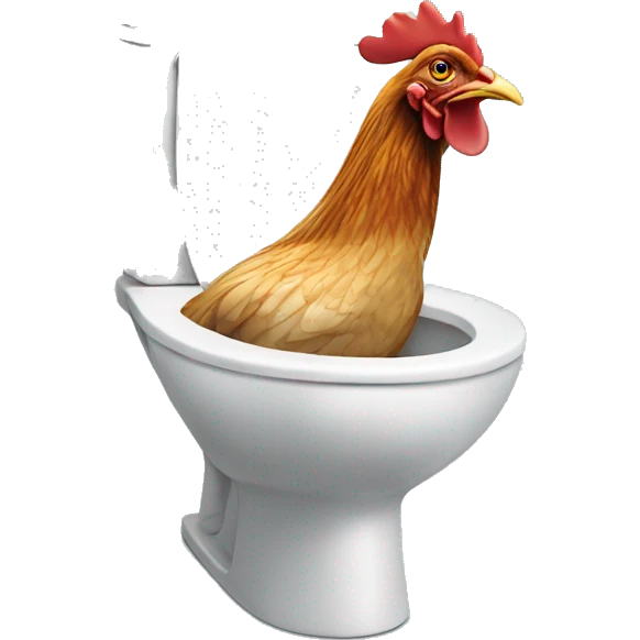 CHICKEN IN THE TOILET emoji
