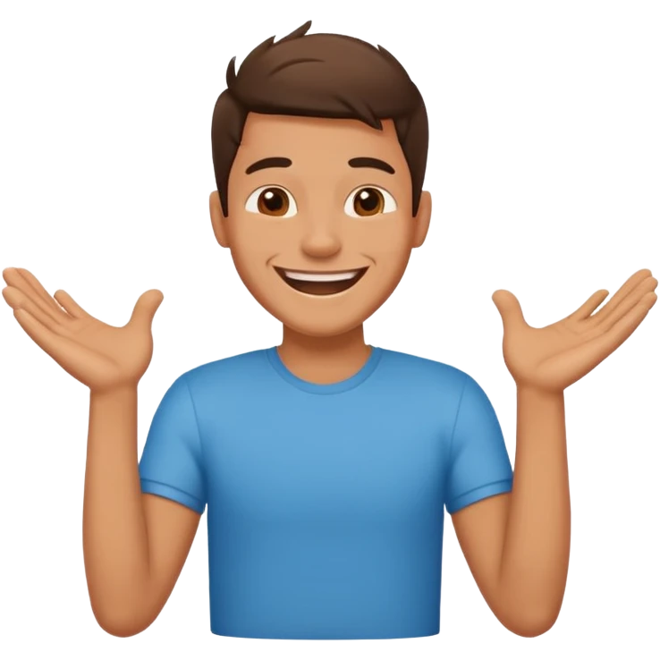 arms crossed holding hands laughing guy emoji
