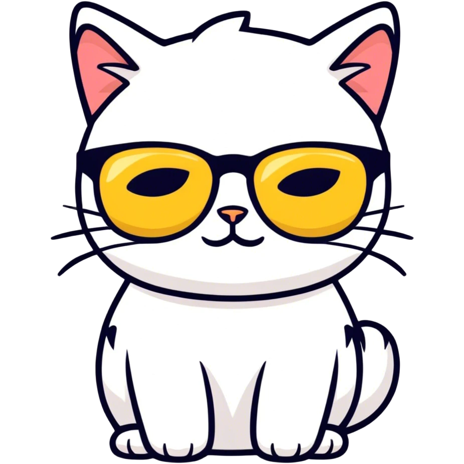 Cat with sunglasses emoji