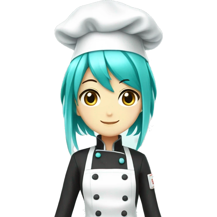 hatsune miku girl wear chef's hat emoji