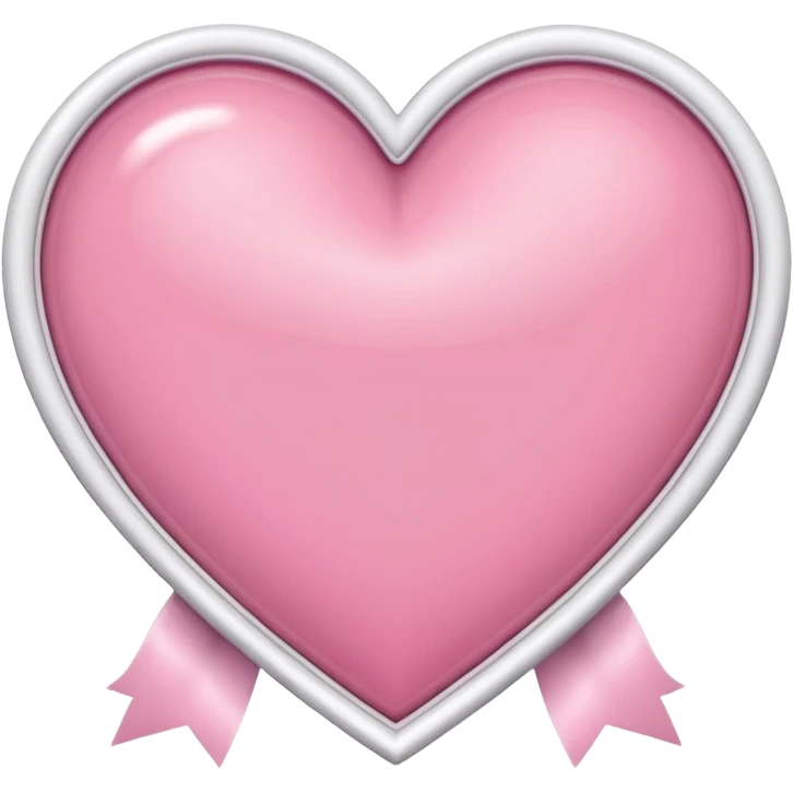 pink heart framed with white ribbon emoji
