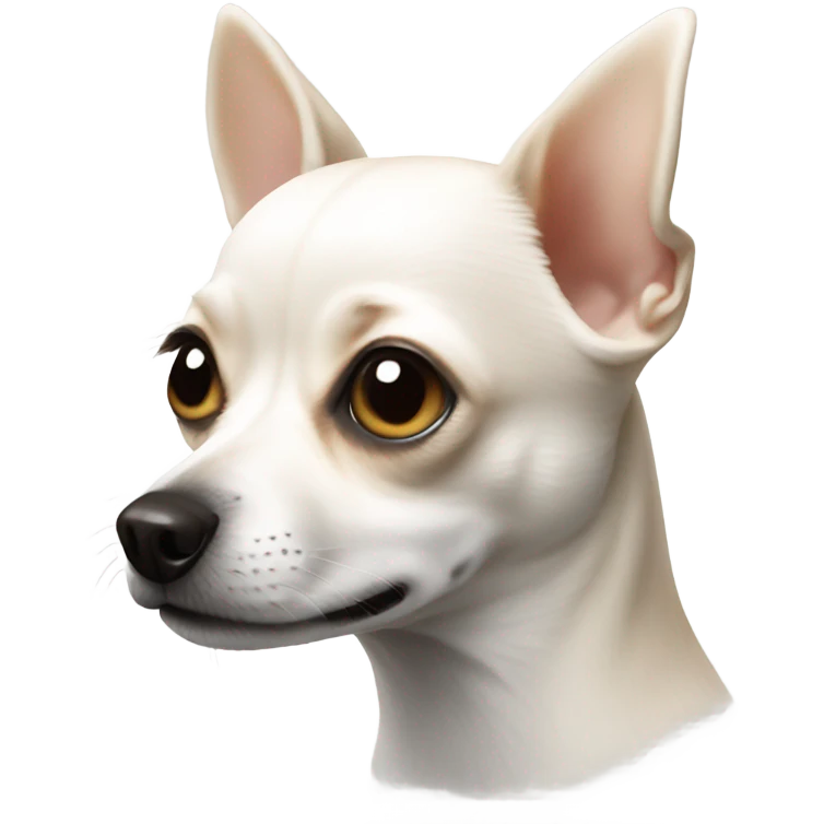 white realistic chihua emoji