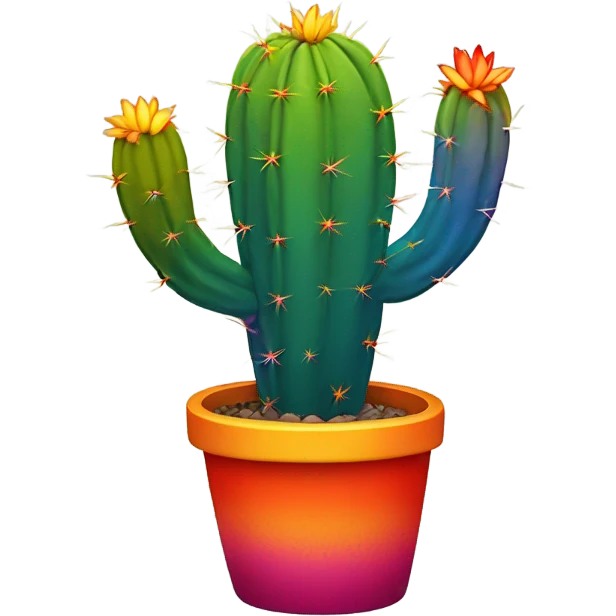Rainbow cactus  emoji