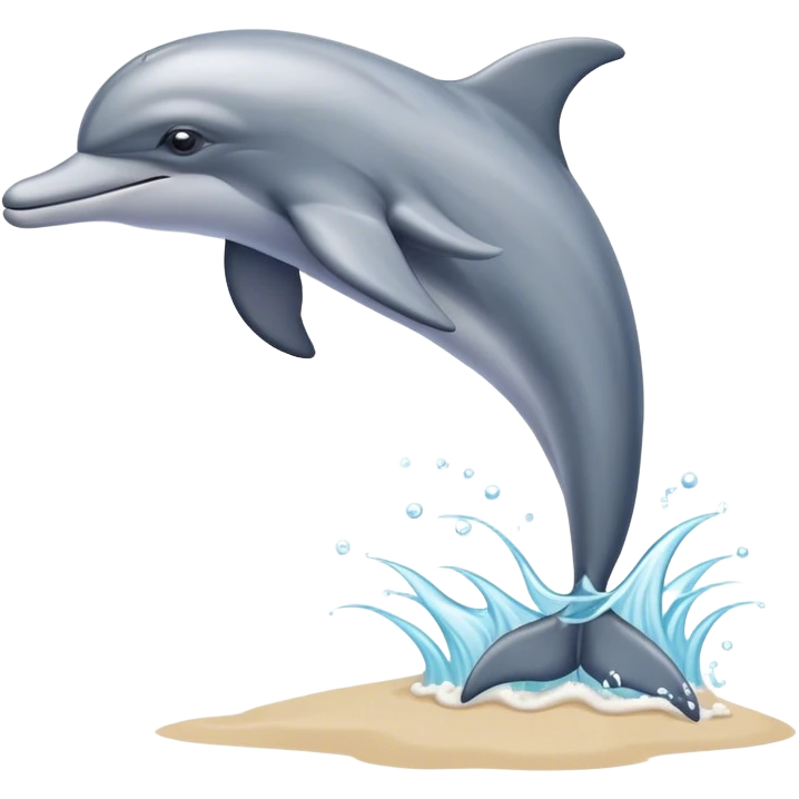 Dolphin on the beach  emoji