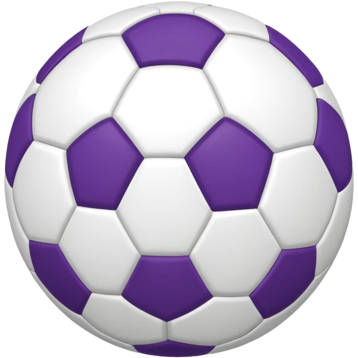 bola de futebol branco e roxa emoji