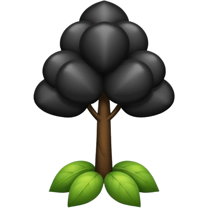 Un trébol de cinco hojas negro emoji