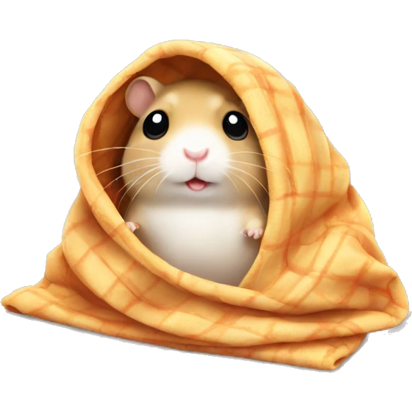 hamster wrapped in a blanket emoji