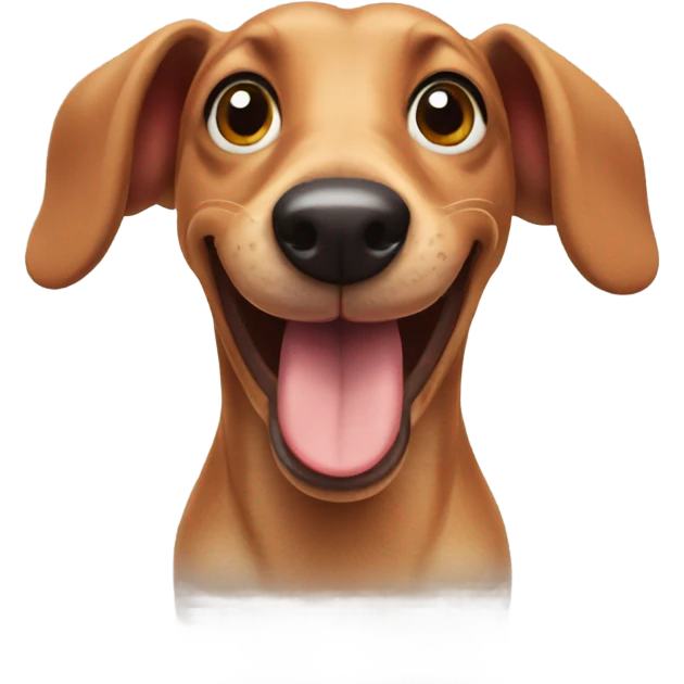 Sausage dog smiling  emoji