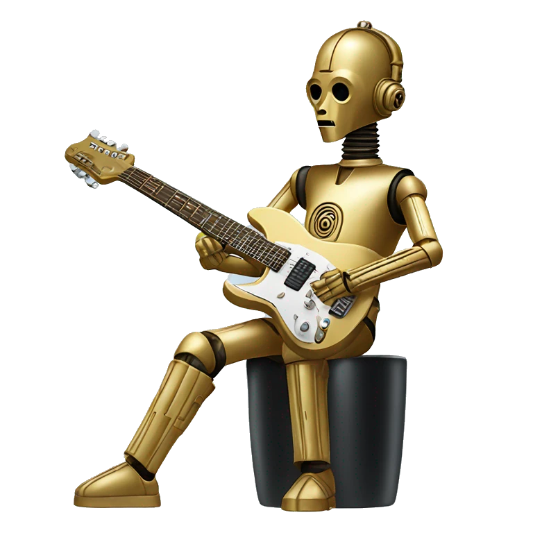 c3p0 playing electric guitar emoji