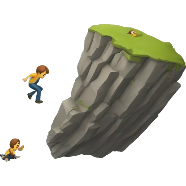 falling of a cliff emoji
