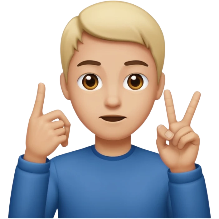 straight face flipping off emoji
