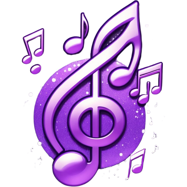 glitter music purple cyberpunk emoji