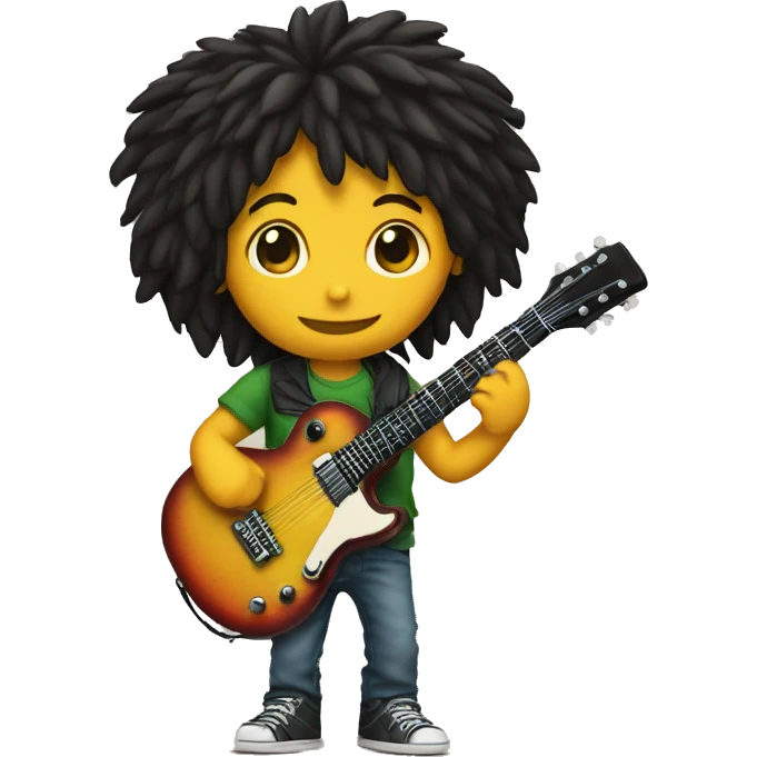 body Bob marley kid with guitar emoji